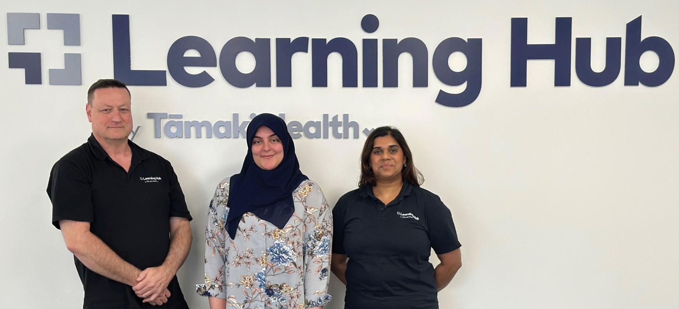 L R Head Of Organisational Development Rodney Van Zyl, Clinical Education Co Ordinator Roxanne Tajbakhsh, And Professional Development Lead Natasha Nadar (1)